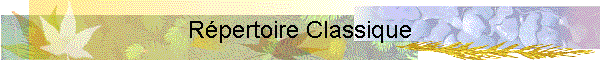 Rpertoire Classique
